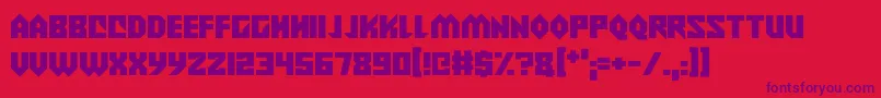 Alien Wars Font – Purple Fonts on Red Background