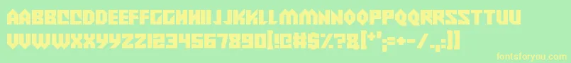 Alien Wars Font – Yellow Fonts on Green Background