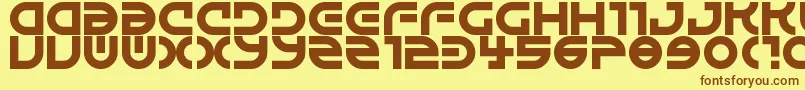 Alienated Font – Brown Fonts on Yellow Background