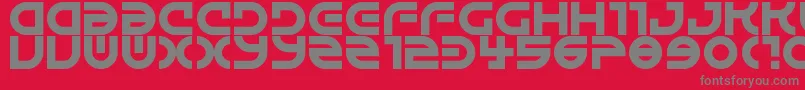 フォントAlienated – 赤い背景に灰色の文字