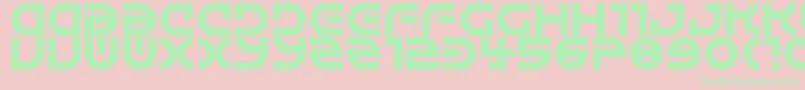 Alienated-fontti – vihreät fontit vaaleanpunaisella taustalla