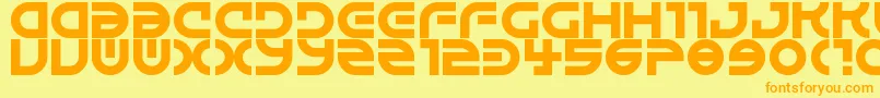 Alienated Font – Orange Fonts on Yellow Background