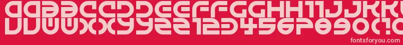 Alienated Font – Pink Fonts on Red Background