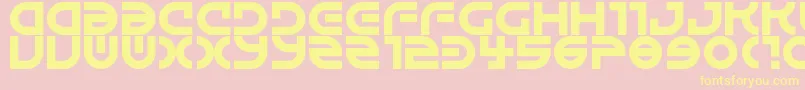 Alienated Font – Yellow Fonts on Pink Background