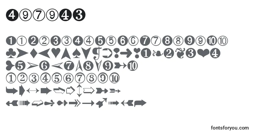 Schriftart Digits – Alphabet, Zahlen, spezielle Symbole