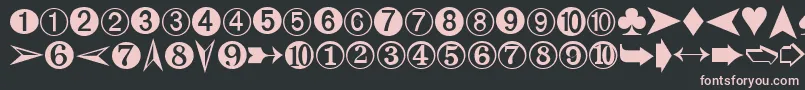 Digits Font – Pink Fonts on Black Background