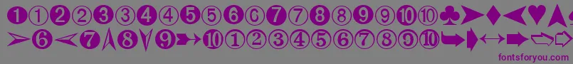 Digits Font – Purple Fonts on Gray Background