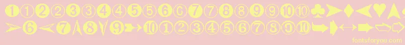 Digits Font – Yellow Fonts on Pink Background