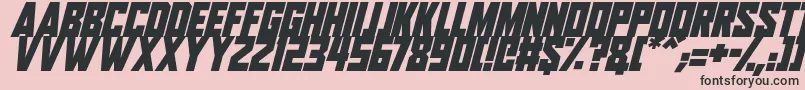 Aliens Among Us Italic Font – Black Fonts on Pink Background