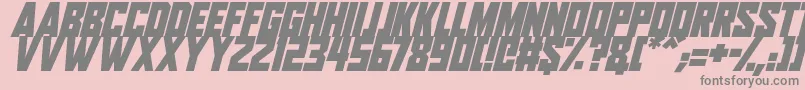 Aliens Among Us Italic Font – Gray Fonts on Pink Background