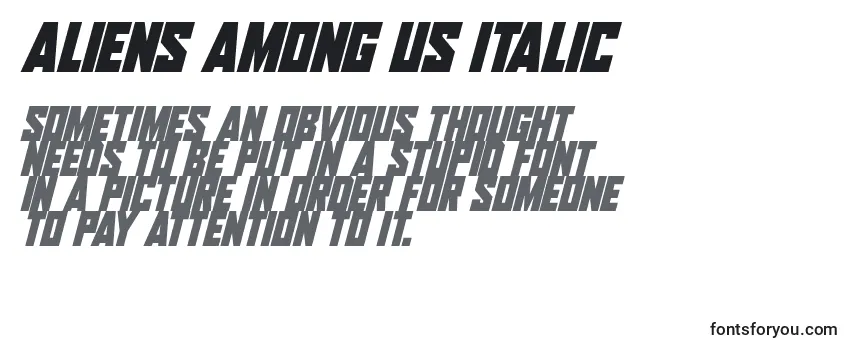 Schriftart Aliens Among Us Italic (119131)