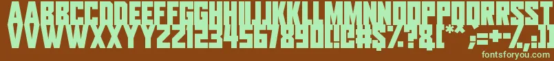 Шрифт Aliens Among Us – зелёные шрифты на коричневом фоне
