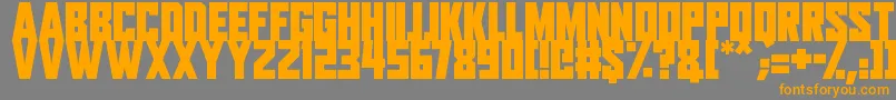 Aliens Among Us Font – Orange Fonts on Gray Background