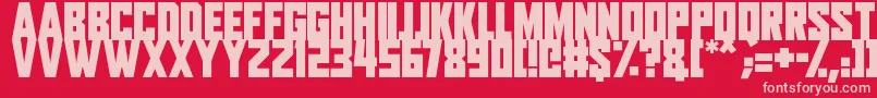 Aliens Among Us Font – Pink Fonts on Red Background