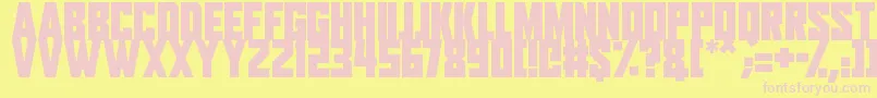 Aliens Among Us Font – Pink Fonts on Yellow Background