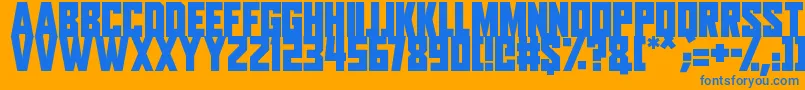 Aliens Among Us Font – Blue Fonts on Orange Background