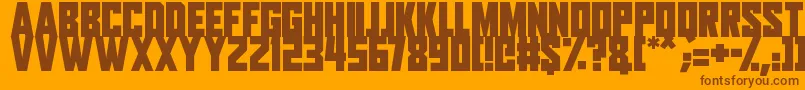 Aliens Among Us Font – Brown Fonts on Orange Background