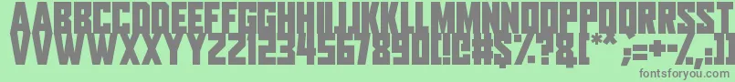 Aliens Among Us Font – Gray Fonts on Green Background