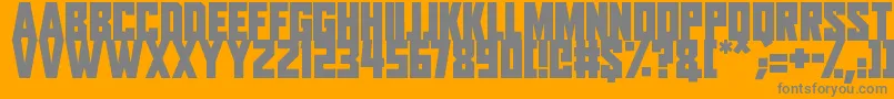 Aliens Among Us Font – Gray Fonts on Orange Background