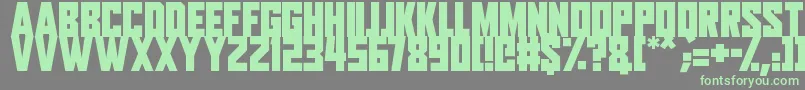 フォントAliens Among Us – 灰色の背景に緑のフォント