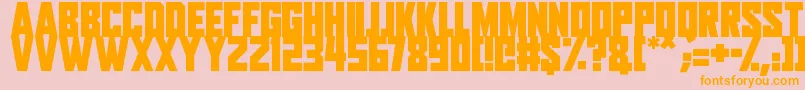 Aliens Among Us Font – Orange Fonts on Pink Background