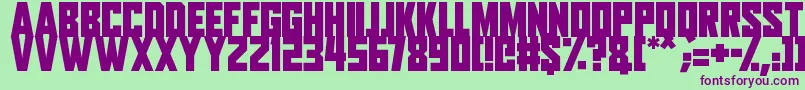 Aliens Among Us Font – Purple Fonts on Green Background