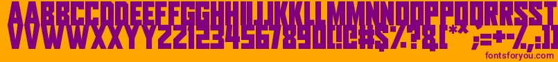 Aliens Among Us Font – Purple Fonts on Orange Background