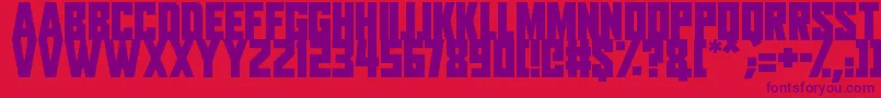 Aliens Among Us Font – Purple Fonts on Red Background