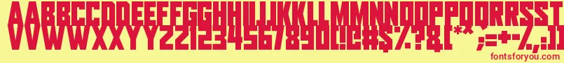 Aliens Among Us Font – Red Fonts on Yellow Background