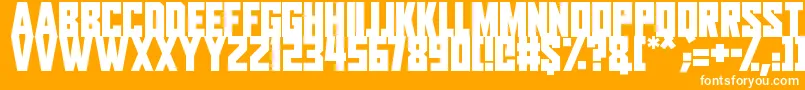 Aliens Among Us Font – White Fonts on Orange Background