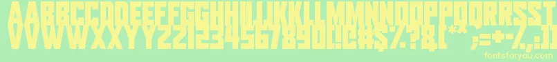 Saiba mais sobre a fonte Aliens Among Us Fonte Aliens Among Us – fontes amarelas em um fundo verde