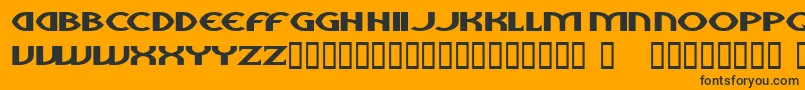 aliens Font – Black Fonts on Orange Background
