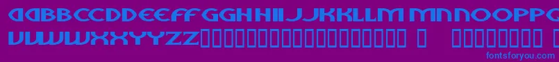 aliens Font – Blue Fonts on Purple Background