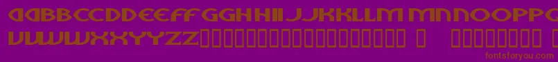 aliens Font – Brown Fonts on Purple Background