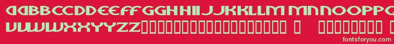 aliens Font – Green Fonts on Red Background