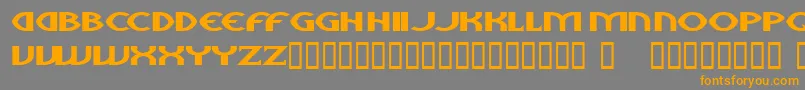 aliens Font – Orange Fonts on Gray Background