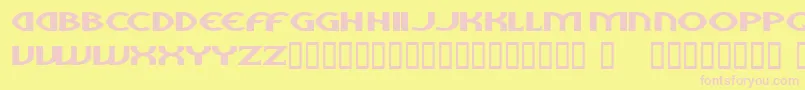 aliens Font – Pink Fonts on Yellow Background