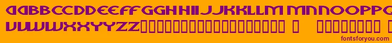 aliens Font – Purple Fonts on Orange Background