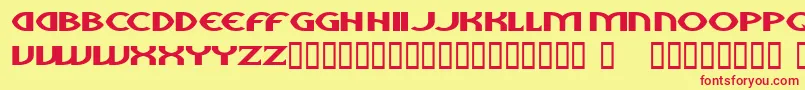 aliens Font – Red Fonts on Yellow Background