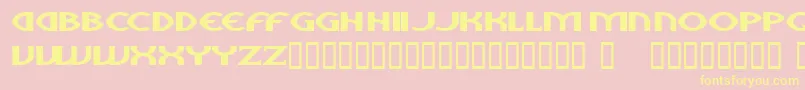 aliens Font – Yellow Fonts on Pink Background