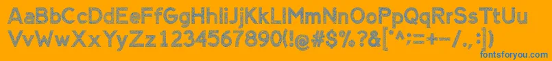 AlienSign Font – Blue Fonts on Orange Background