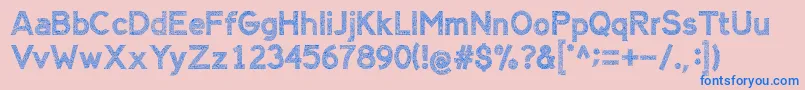 AlienSign Font – Blue Fonts on Pink Background