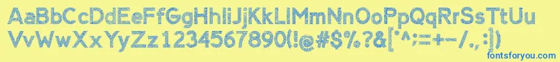 AlienSign Font – Blue Fonts on Yellow Background