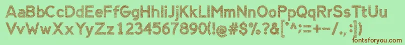 AlienSign Font – Brown Fonts on Green Background