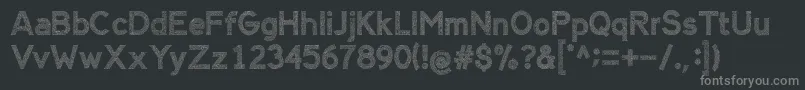 フォントAlienSign – 黒い背景に灰色の文字