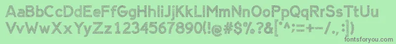 AlienSign Font – Gray Fonts on Green Background