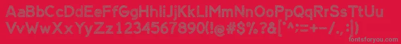 AlienSign Font – Gray Fonts on Red Background