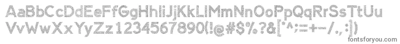 フォントAlienSign – 白い背景に灰色の文字