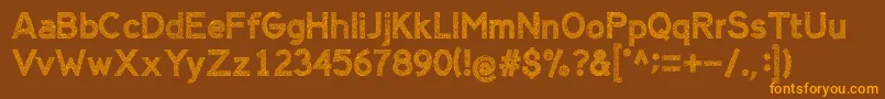 AlienSign Font – Orange Fonts on Brown Background