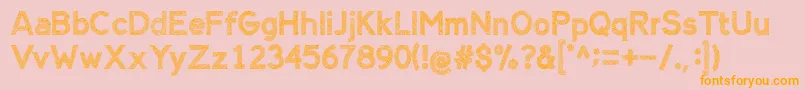 AlienSign Font – Orange Fonts on Pink Background